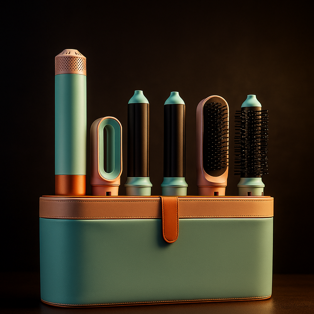 The Ultimate Set 5-in-1 hot air brush with an automatic curling